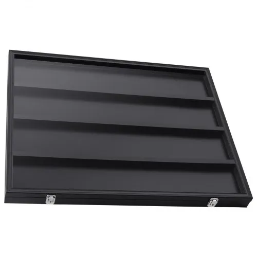 VEVOR 36 Graded Sports Card Display Case, 30.5x24.3x2.1 in/77.5x61.7x5.3  cm, Baseball Card Display Frame with 98% UV Protection Clear View PC Glass,  Lockable Wall Cabinet for Football Basketball Hockey Trading Card |