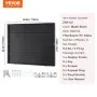 VEVOR 36 Graded Sports Card Display Case, 30.5x24.3x2.1 in/77.5x61.7x5.3 cm, Baseball Card Display Frame with 98% UV Protection Clear View PC Glass, Lockable Wall Cabinet for Football Basketball Hockey Trading Card