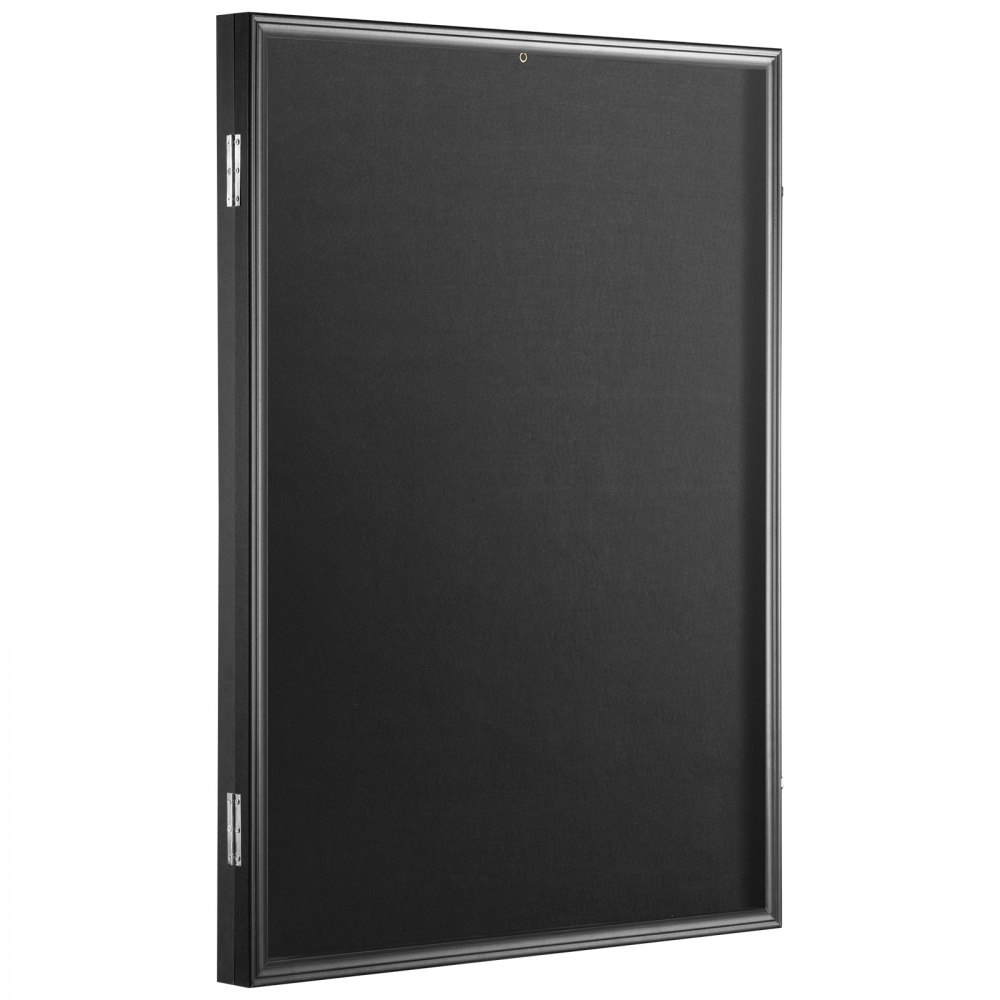 black VEVOR jersey display frame with a sleek design and hinged door for easy access.