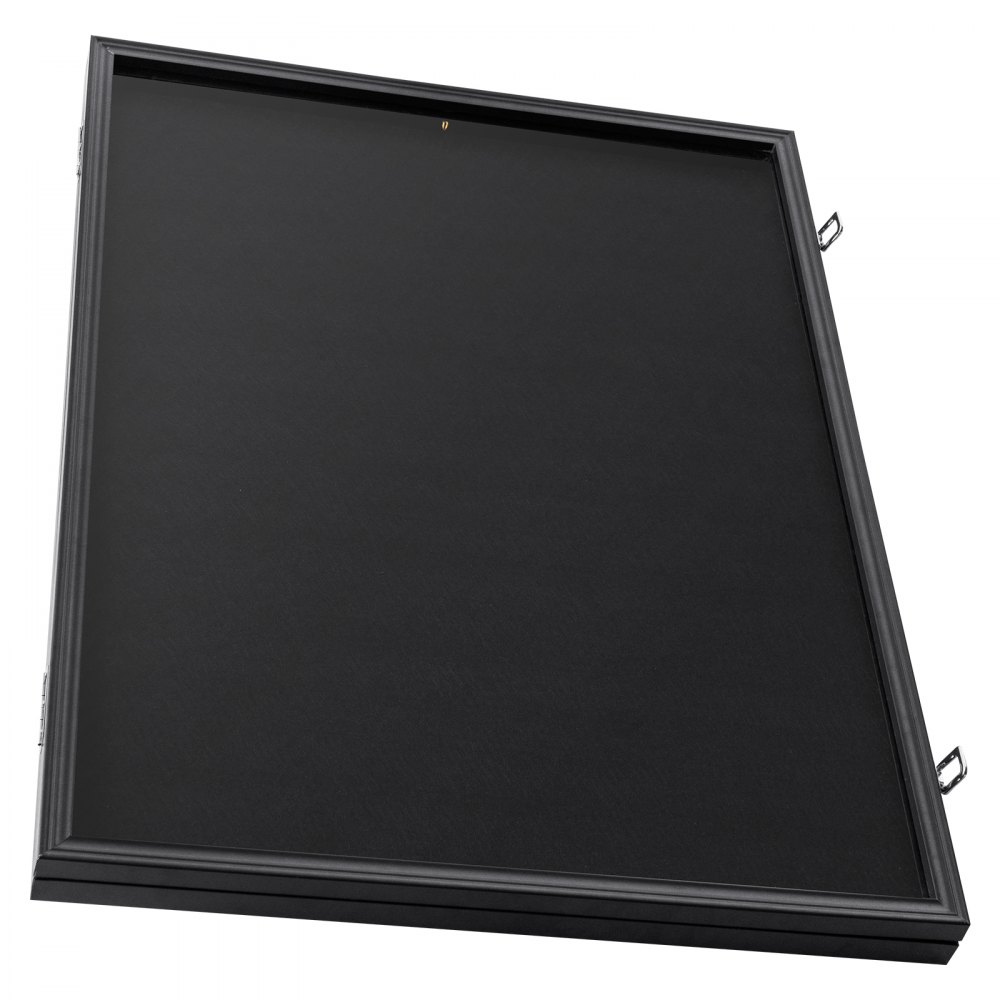 black VEVOR jersey display frame with hooks for wall mounting.