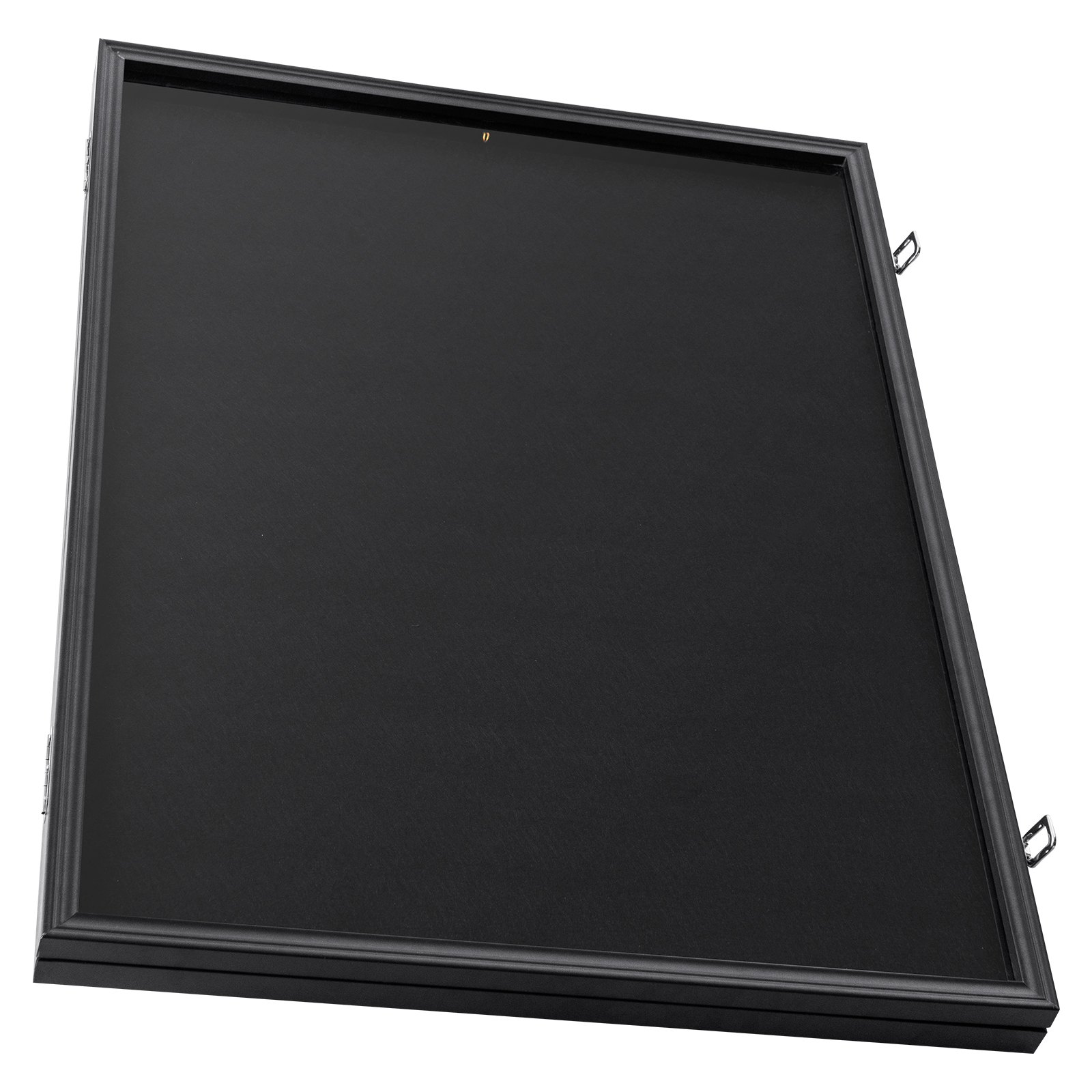black VEVOR jersey display frame with hooks for wall mounting.