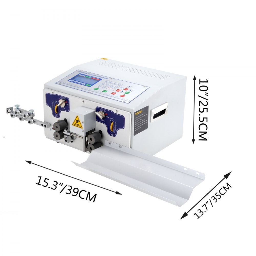VEVOR SWT508-JE2 Automatic Wire Stripper Machine 0.1-8 mm², Computer Sheathed Wire Cutting and Stripping Machine Hard Tungsten Steel Blade, Wire Stripping Machine Four Wheel Drive