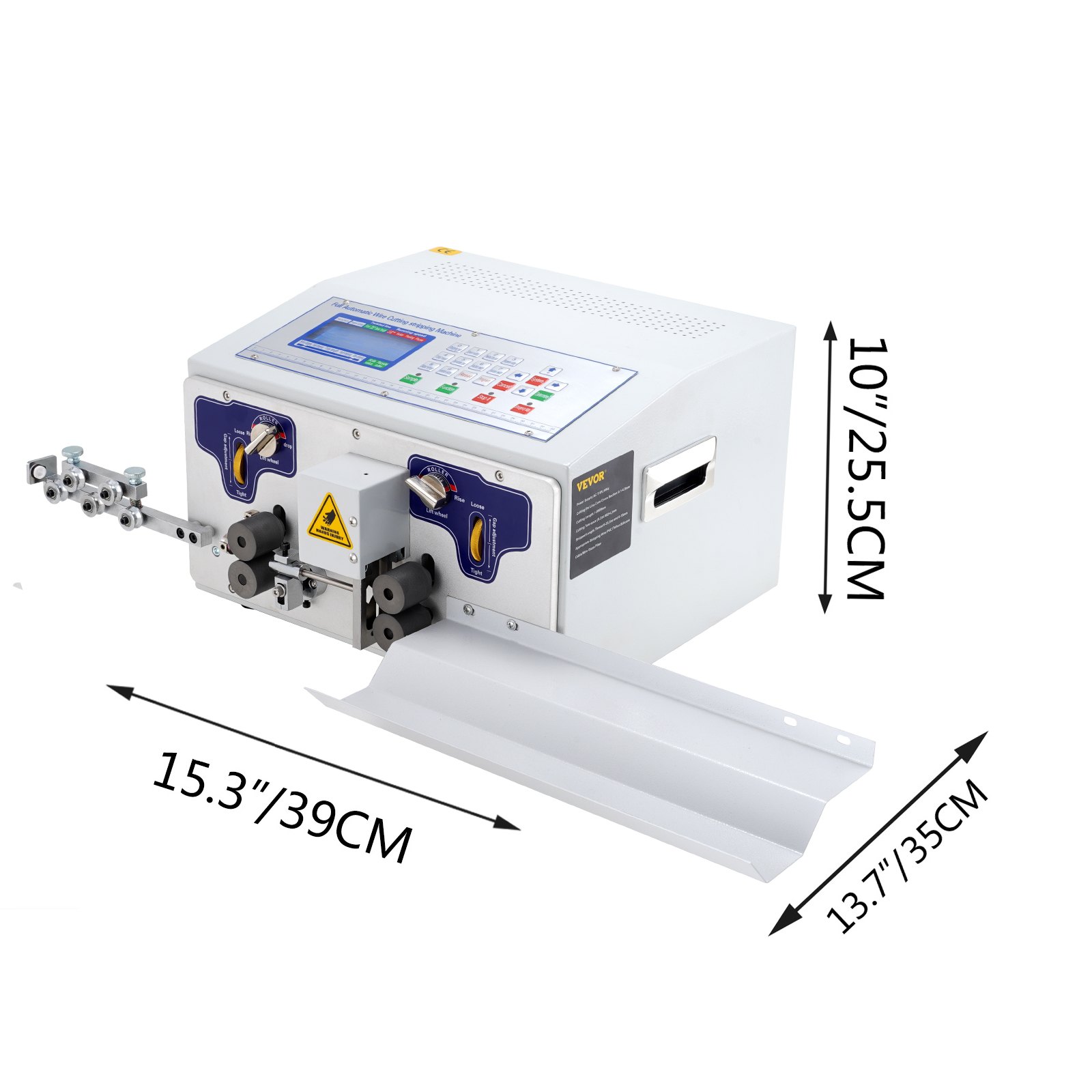 VEVOR SWT508-JE2 Automatic Wire Stripper Machine 0.1-8 mm², Computer Sheathed Wire Cutting and Stripping Machine Hard Tungsten Steel Blade, Wire Stripping Machine Four Wheel Drive