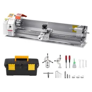 VEVOR Metal Lathe Machine, 8.7 x 39 in, Precision Bench Power Metal Lathe, Automatic Feed, 0-2500 RPM Variable Speed, 1250W Brushless Motor, for Processing Precision Parts Soft Metals Wood Plastics | VEVOR US