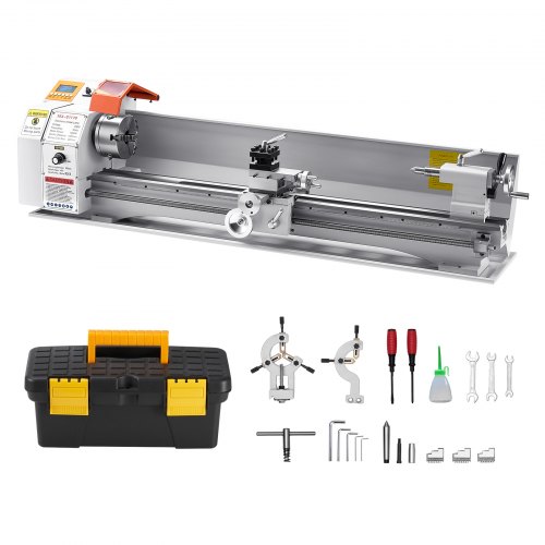 Metal Lathe Machine 8.7 x 39 in Precision Bench Power Metal Lathe Automatic Feed