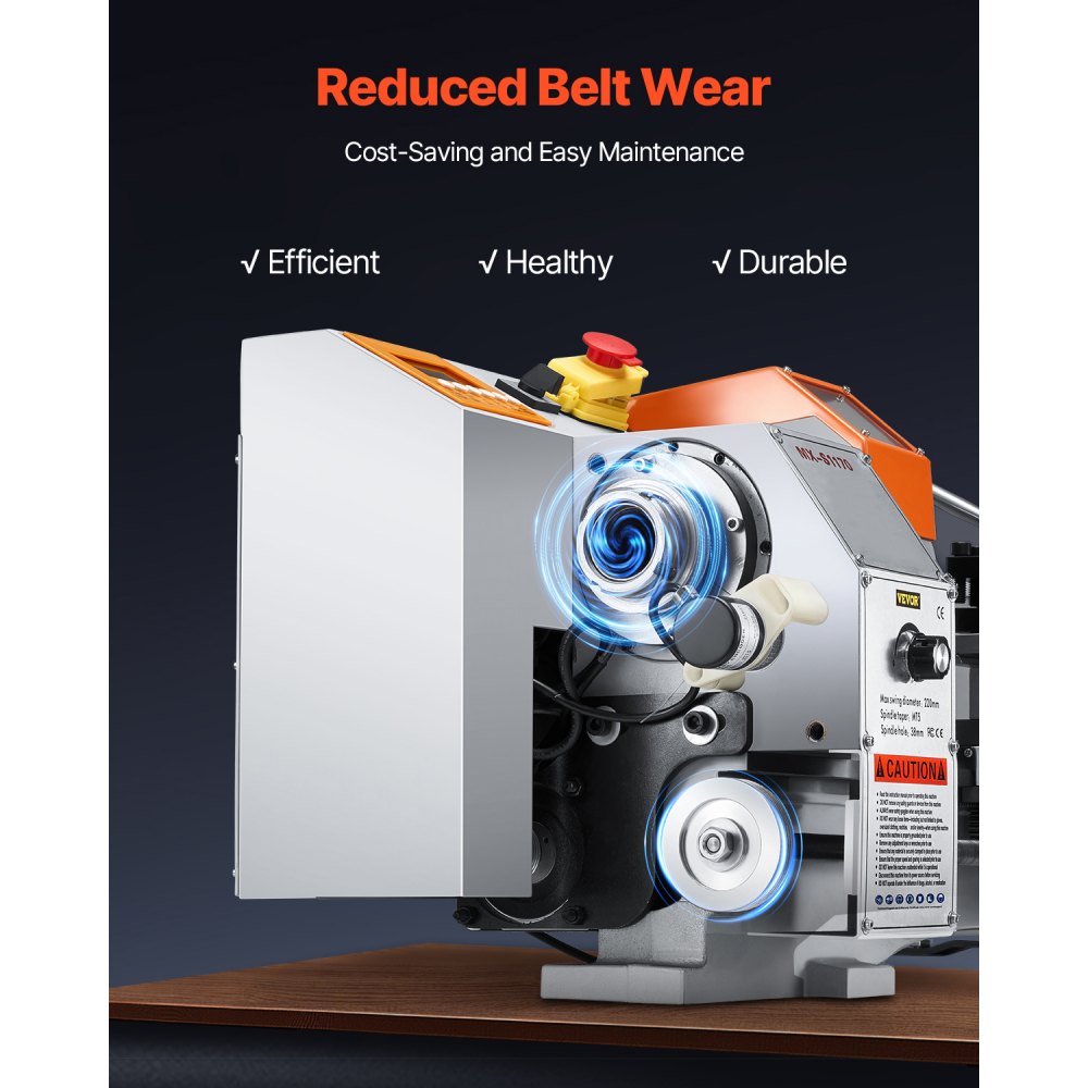 VEVOR Metal Lathe Machine, 220 x 1000 mm(8.7 x 39 in), Precision Bench Power Metal Lathe, Automatic Feed, 0-2500 RPM Variable Speed, 1250W Brushless Motor, for Processing Precision Parts Soft Metals Wood Plastics