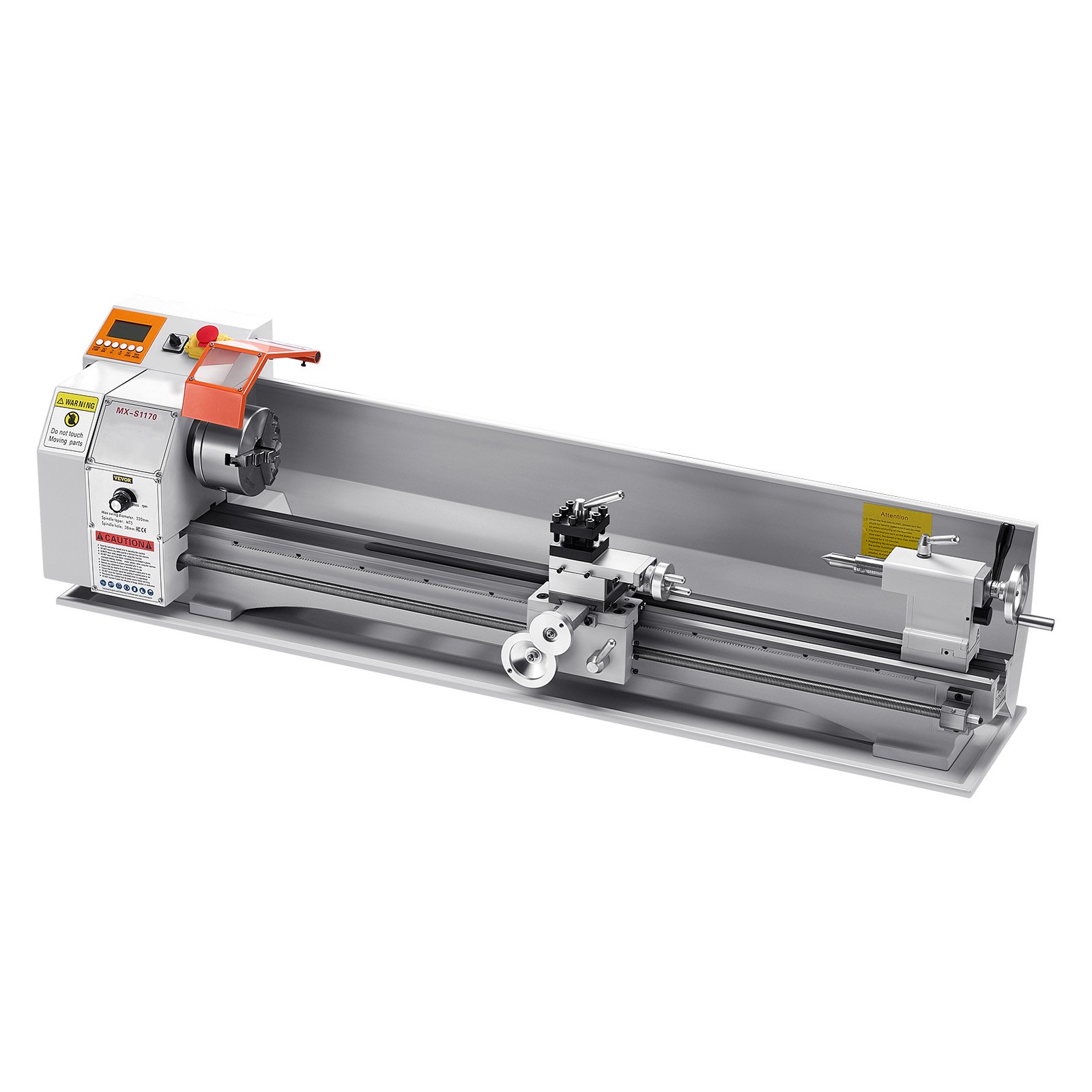 VEVOR Metal Lathe Machine, 220 x 1000 mm(8.7 x 39 in), Precision Bench Power Metal Lathe, Automatic Feed, 0-2500 RPM Variable Speed, 1250W Brushless Motor, for Processing Precision Parts Soft Metals Wood Plastics