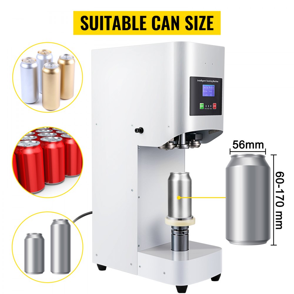 VEVOR Automatic Desktop Electric Cans Capping Machine Dried Fruit Tin Sealer