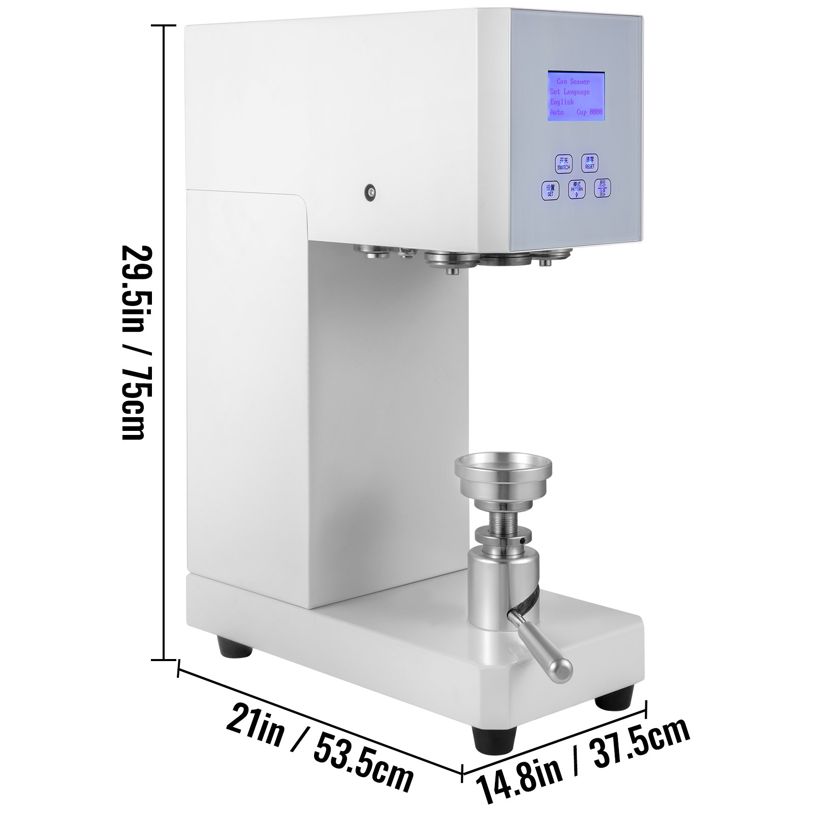 VEVOR Can Seamer, 2.2 inch/56 mm Diameter Sealing, Semi Automatic Tin Can Sealer Machine with 2.4 -6.7 inch/60-170 mm Applicable Can Height and Digital Control, 370W Electric Beer Can Seamer for Cans