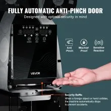 VEVOR Fully Automatic Cup Sealing Machine, 500-650 Cups/H, Cup Sealer Machine for 190 mm Tall & 90/95 mm Cup, Electric Tea Sealer with Digital Control LCD Panel for Bubble Milk Tea Coffee, Black