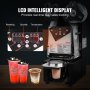 VEVOR Fully Automatic Cup Sealing Machine, 500-650 Cups/H, Cup Sealer Machine for 190 mm Tall & 90/95 mm Cup, Electric Boba Tea Sealer with Digital Control LCD Panel for Bubble Milk Tea Coffee, Black