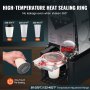 VEVOR Fully Automatic Cup Sealing Machine, 500-650 Cups/H, Cup Sealer Machine for 190 mm Tall & 90/95 mm Cup, Electric Boba Tea Sealer with Digital Control LCD Panel for Bubble Milk Tea Coffee, Black