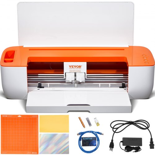 VEVOR Vinyl Cutter Machine, Bluetooth Connectivity DIY Cutting Machine, Compatible with iOS, Android, Windows and Mac, Massive Designs Included, for Creating Customized Cards, Home Decor
