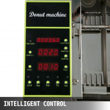 VEVOR 110V Commercial Automatic Donut Making Machine, 4 Rows Auto Doughnut Maker with 5.5L Hopper, Adjustable Thickness Fryer, Intelligent Control Panel, 304 Stainless Steel, Silver