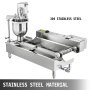 VEVOR Automatic Doughnut Maker Machine 2 Rows Automatic Donut Maker 7L Hopper Commercial Donut Maker with 3 Sizes Molds Commercial Donut Maker Machine 304 Stainless Steel Automatic Donut Machine