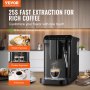 Máquina de café expresso automática VEVOR 20Bar com bocal de vapor e 15 níveis de moagem