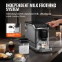 Máquina de café expresso totalmente automática VEVOR 20 barras com bocal e moedor de leite automático