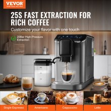 VEVOR Fully Automatic Espresso Machine 20 Bar with Auto Milk Frother & Grinder