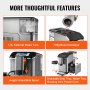 Πλήρως αυτόματη μηχανή εσπρέσο VEVOR 20 Bar με Auto Milk Frother & Grinder