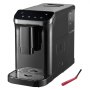 VEVOR Automatic Espresso Machine - Built-In Grinder, 15 Bar Auto Coffee Machine with 15-Level Grinding Settings, Professional Espresso Coffee Maker with 1.5L Water Tank and 180g Bean Hopper