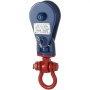VEVOR 2ton Snatch Block with Chain, 4400 lbs Capacity Snatch Rigging Block, 3'' Single Sheave Block w/Swivel Hook, G70 Chain, Fit 3/8'' Wire Cable Heavy Duty for Pulling Wrecker Roll Back Recovery