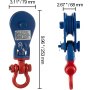 VEVOR 2ton Snatch Block with Chain, 4400 lbs Capacity Snatch Rigging Block, 3'' Single Sheave Block w/Swivel Hook, G70 Chain, Fit 3/8'' Wire Cable Heavy Duty for Pulling Wrecker Roll Back Recovery
