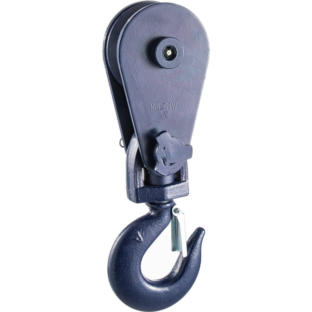 Vevor 2ton Snatch Block With Hook Snatch Rigging Blocks 4400lbs 3'' Sheave Blue