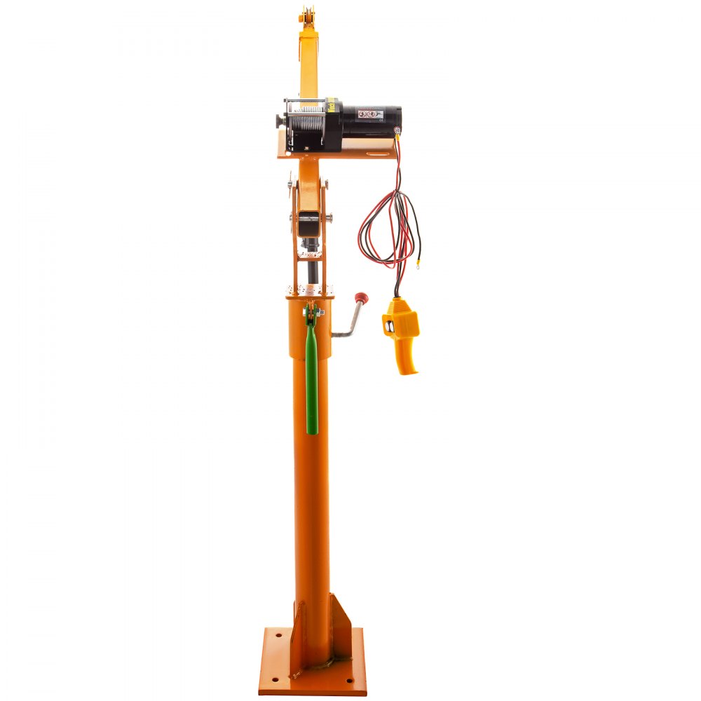 500KG Davit Crane Swivel Electric Winch 12V Heavy Duty Lifting Home Decoration