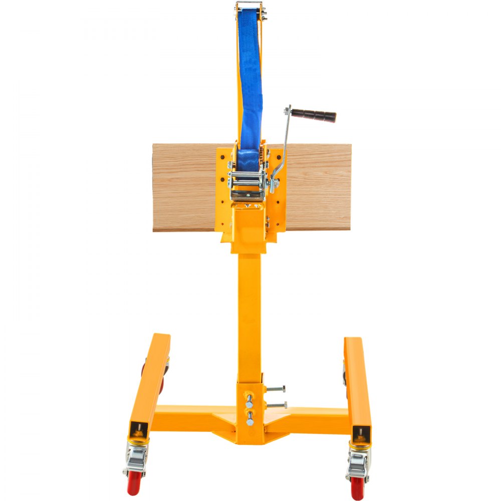 VEVOR Manual Winch Stacker, 9.4\" - 72\" Height Range, 19.7\" Length x 15.7\" Width Platform, Steel Lite Load Lift Winch, Hand Winch Lift Truck, 331 lbs Capacity Material Lift for Shipping Facilities