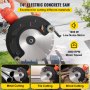 VEVOR Electric Concrete Saw, 16" Electric Cutter Circular Saw, 1900 W Motor with 3600 PRM Speed, Concrete Wet/Dry Saw for Granite, Brick, Porcelain, Reinforced Concrete(Blade is not included)