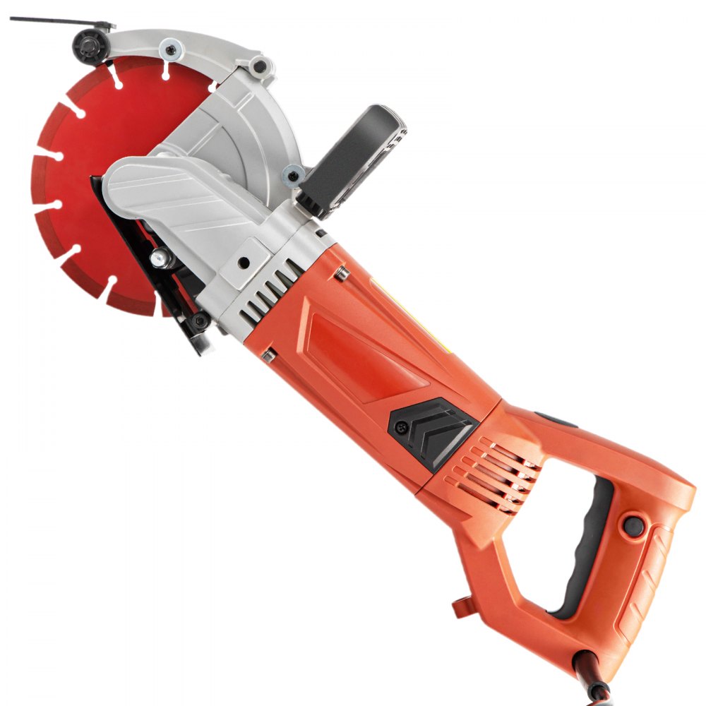 VEVOR Electric Concrete Saw, 7" Blade with 3 inch Max Cutting Depth, Wet/Dry Sawing with Blade and Tools for Granite, Brick, Porcelain, Reinforced Concrete