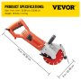 VEVOR Electric Concrete Saw, 7" Blade with 3 inch Max Cutting Depth, Wet/Dry Sawing with Blade and Tools for Granite, Brick, Porcelain, Reinforced Concrete