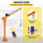 VEVOR Davit Crane, 1100 lbs Truck Crane, Wireless Remote Control Dock Crane, 12V 360° Swivel Electric Crane for Truck, Crane Hitch for Lifting Goods in Construction, Forestry, Factory, and Transport