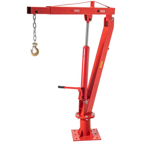 VEVOR Truck Crane, 2000lbs Pickup Truck Crane, 360°Swivel Design, Hydraulic Crane Hoist Telescopic Hoist Crane for Truck, Crane Hitch for Lifting Goods in Construction, Factory, and Transport