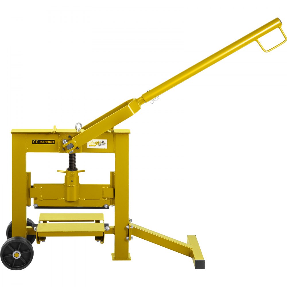 VEVOR Pavers Splitter Tool Cutting Length Max.12.6 inches Manual Pavers Splitter Tool Cutting Height Max. 5.5 inches for Splitting Cutting Standard Paving Blocks with Portable Wheels (Yellow)