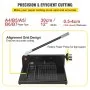 12" Width Manual Stack Paper Trimmer A4 Paper Cutter W/ Clamp & Safe Lock