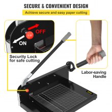 12" Width Manual Stack Paper Trimmer A4 Paper Cutter W/ Clamp & Safe Lock