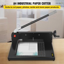 VEVOR Paper Cutter 12Inch A4 Commercial Heavy Duty Paper Cutter 300 Sheets 45HRC Hardness Stack Cutter Metal Base Desktop Stack Cutter for Home Office (A4)