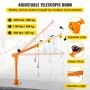 VEVOR Davit Crane, 2200 lbs Truck Crane, Wireless Remote Control Dock Crane, 12V 360° Swivel Electric Crane for Truck, Crane Hitch for Lifting Goods in Construction, Forestry, Factory, and Transport