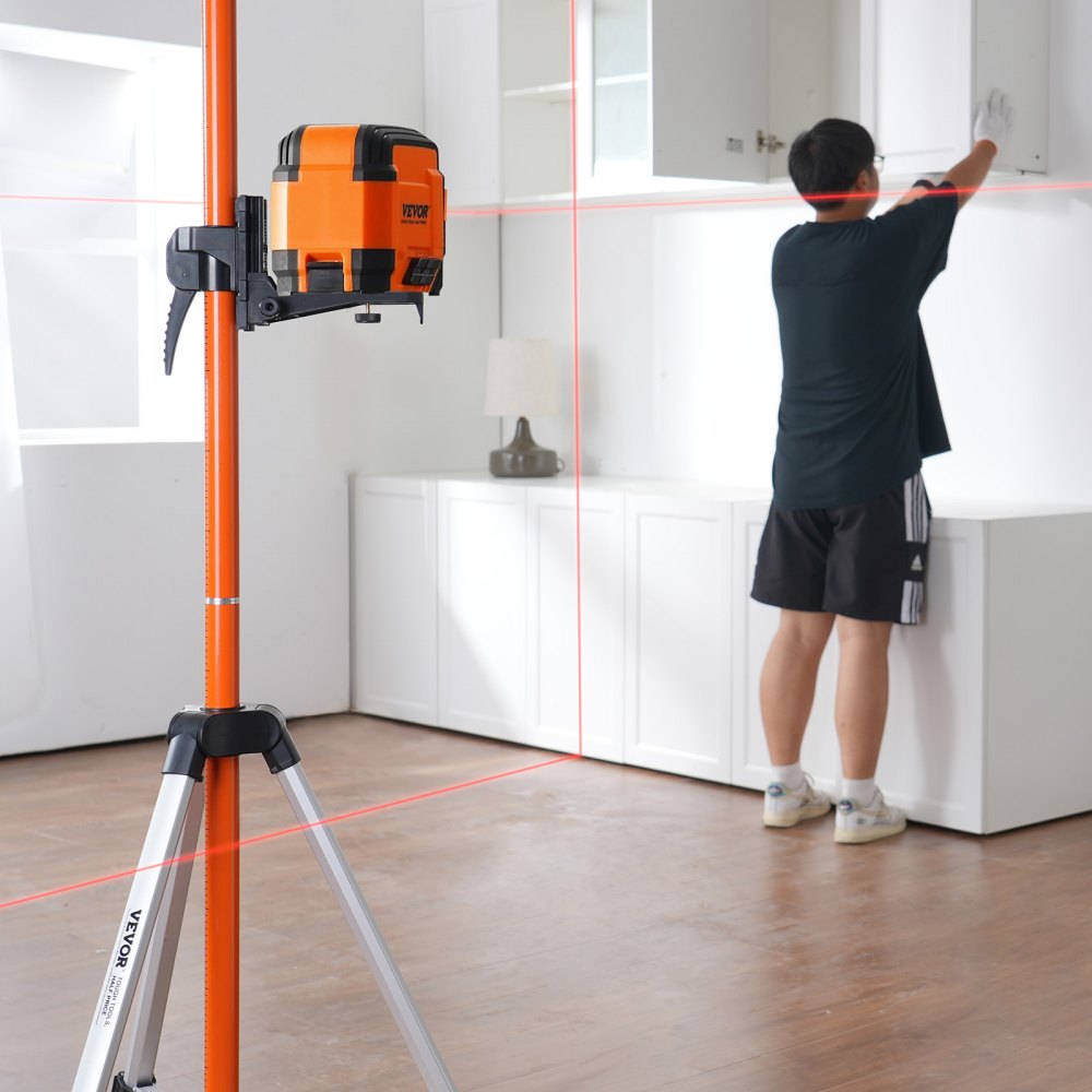 Tripé de nível a laser VEVOR 1/4"-20 e 5/8"-11 Rosca 40,94-133,85 pol. Ajuste de altura