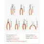 VEVOR Pliers Set 7-Piece Utility Set Polished Carbon Steel Jaw Hand Tools, For DIY & Home Use, 8" Groove Joint, 7" Combination, 6" Diagonal, 6"/8" Slip Joint, 4.5"/6" Long Nose Pliers, Non-Slip Grips