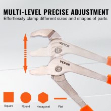 VEVOR Pliers Set, 8-Piece, High Carbon Steel, 12"/10"/8" Groove Joint Pliers, 8" Linesman's Pliers, 6" Slip Joint Pliers, 8" Long Nose Pliers, 6" Diagonal Cutter, 10" Adjustable Wrench, and Tool Bag