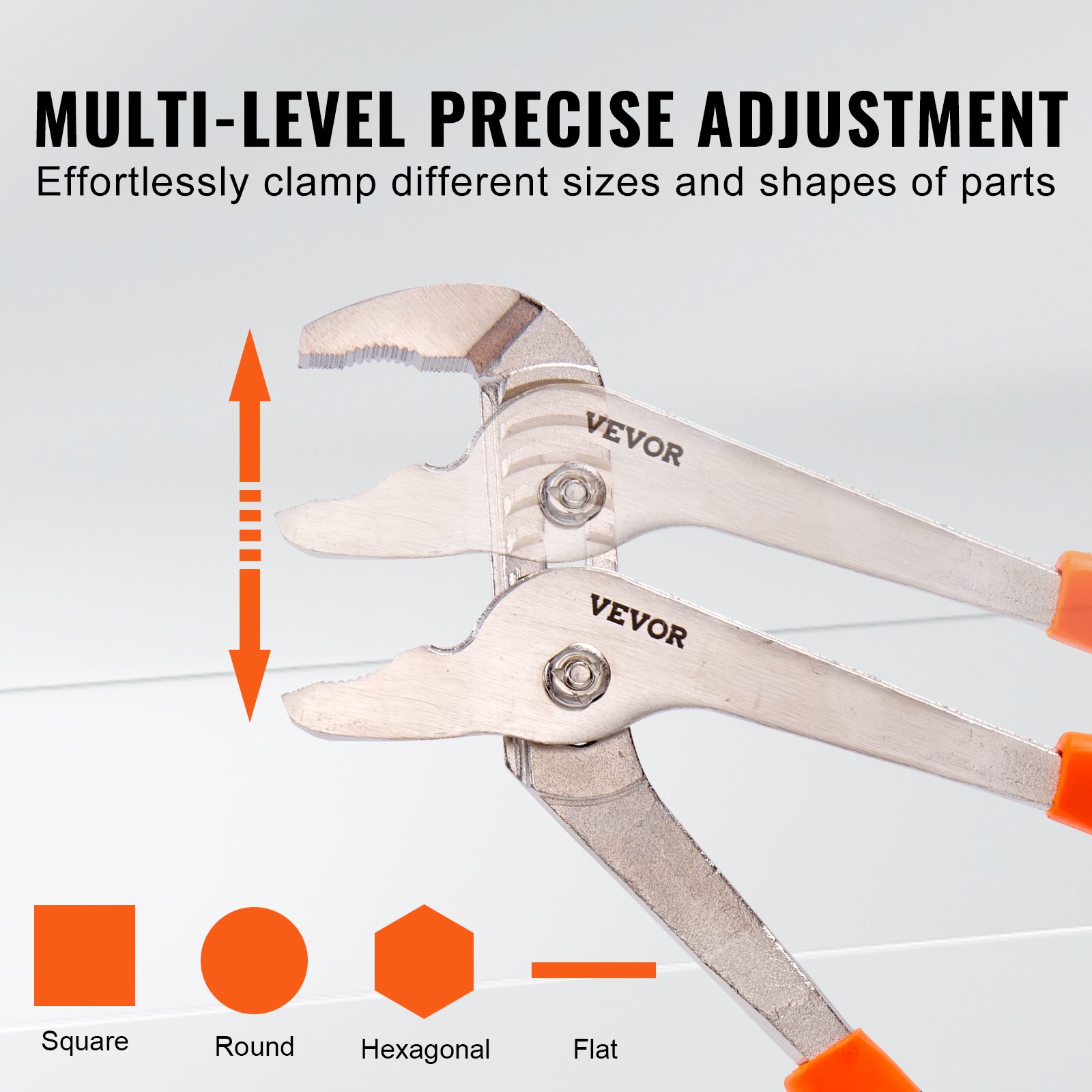 VEVOR Pliers Set, 8-Piece, High Carbon Steel, 12"/10"/8" Groove Joint Pliers, 8" Linesman's Pliers, 6" Slip Joint Pliers, 8" Long Nose Pliers, 6" Diagonal Cutter, 10" Adjustable Wrench, and Tool Bag