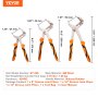 VEVOR 3-Piece Groove Joint Pliers Set, 12/10/8 inch, Heat-Treated High Carbon Steel Water Pump Pliers, Button Quick Adjustable Pliers for Home Repair, Gripping, Nuts, Bolts, Pipes, Fittings