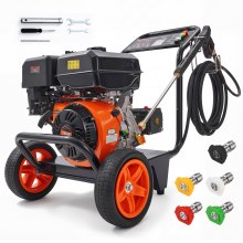 VEVOR Gas Pressure Washer, 4400 PSI 4.0 GPM, Gas Powered Pressure Washer with Copper Pump, Spray Gun and Extension Wand, 5 Quick Connect Nozzles, for Cleaning Cars, Homes, Driveways, Patios