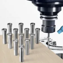VEVOR 13 pcs Precision R8 Collet Set, 1/8'' - 7/8'', 45# Alloy Steel Mill Collet Chuck 0.0012"/30μm TIR with 13 Labeled Storage Boxes, for Milling Machine Drill Presses Boring Machine Machining Center