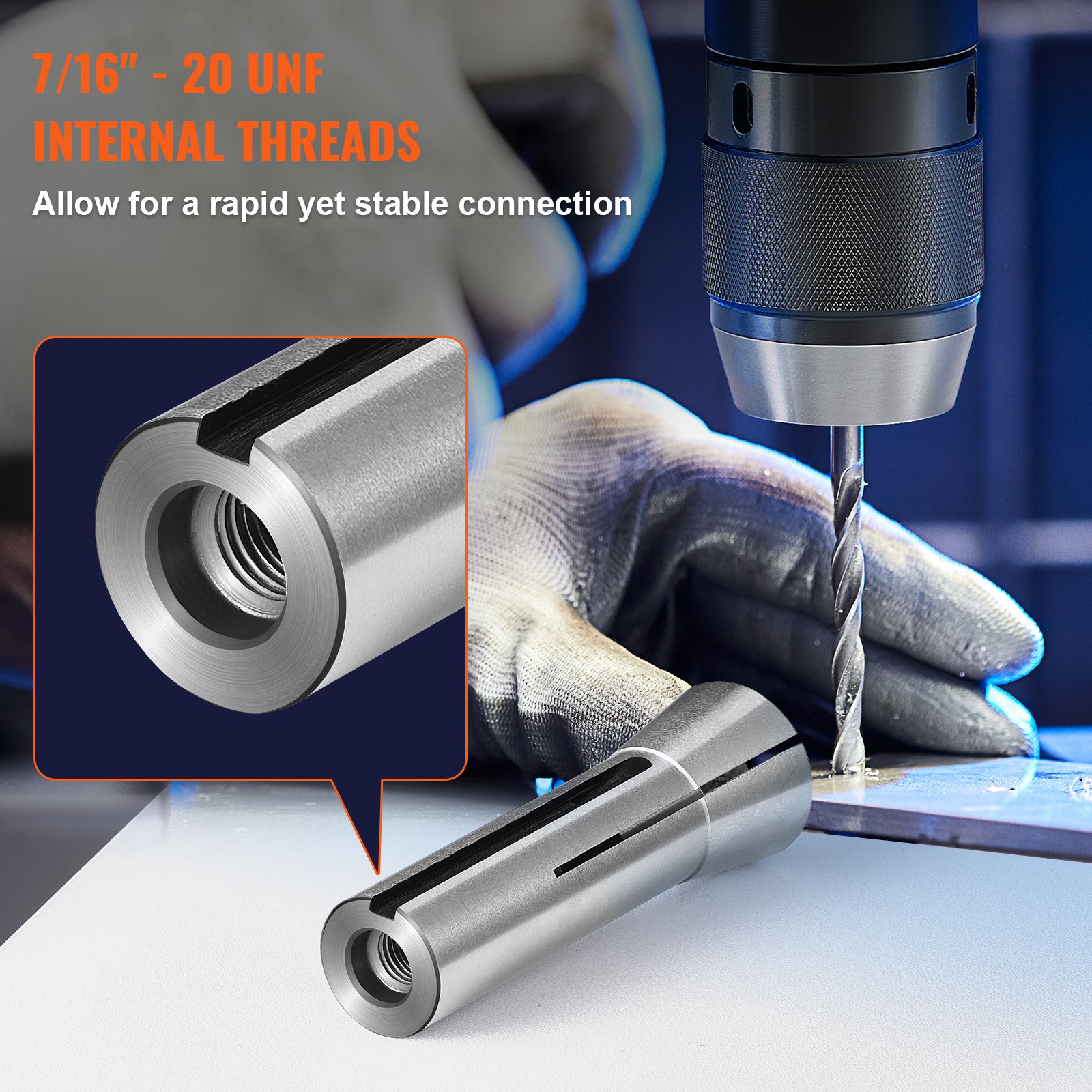 VEVOR 13 pcs Precision R8 Collet Set, 1/8'' - 7/8'', 45# Mill Collet Chuck 0.0012"/30μm TIR with 13 Labeled Storage Boxes, for Milling Machine Drill Presses Boring Machine Machining Center