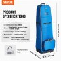 VEVOR Golf Club Travel Bag Golf Luggage Case Capa com rodas 1200D Oxford