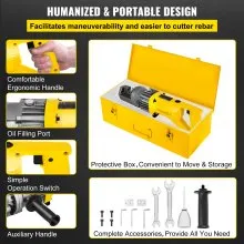 VEVOR Electric Hydraulic Rebar Cutter, 900W Portable Electric Rebar Cut 5/8" 16mm #5 Rebar within 3 Seconds, 110V