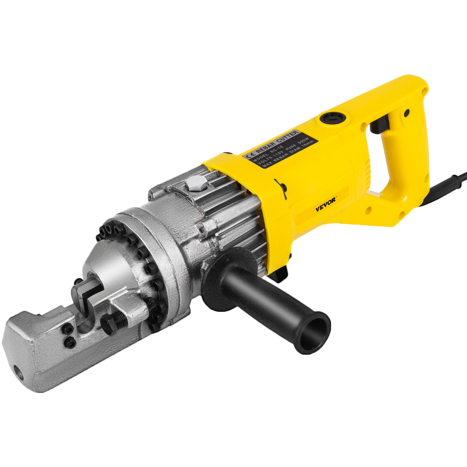 VEVOR Electric Rebar Cutter, 900W Portable Electric Hydraulic Rebar Cutter, Cutting up to 5/8 Inch #5 4-16mm Rebar within 3 Seconds,110V,with Easy to Carry Stainless Box